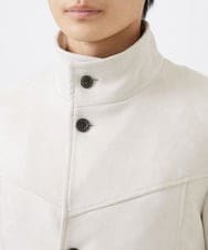 MKUDA61272 MK MICHEL KLEIN HOMME(MKミッシェルクランオム) 【ライナー付き】スプリングコート/ポンチスエード アイボリー