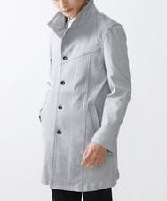 MKUDV51290 MK MICHEL KLEIN HOMME(MKミッシェルクランオム) ストレッチスタンドコート ライトグレー(91)