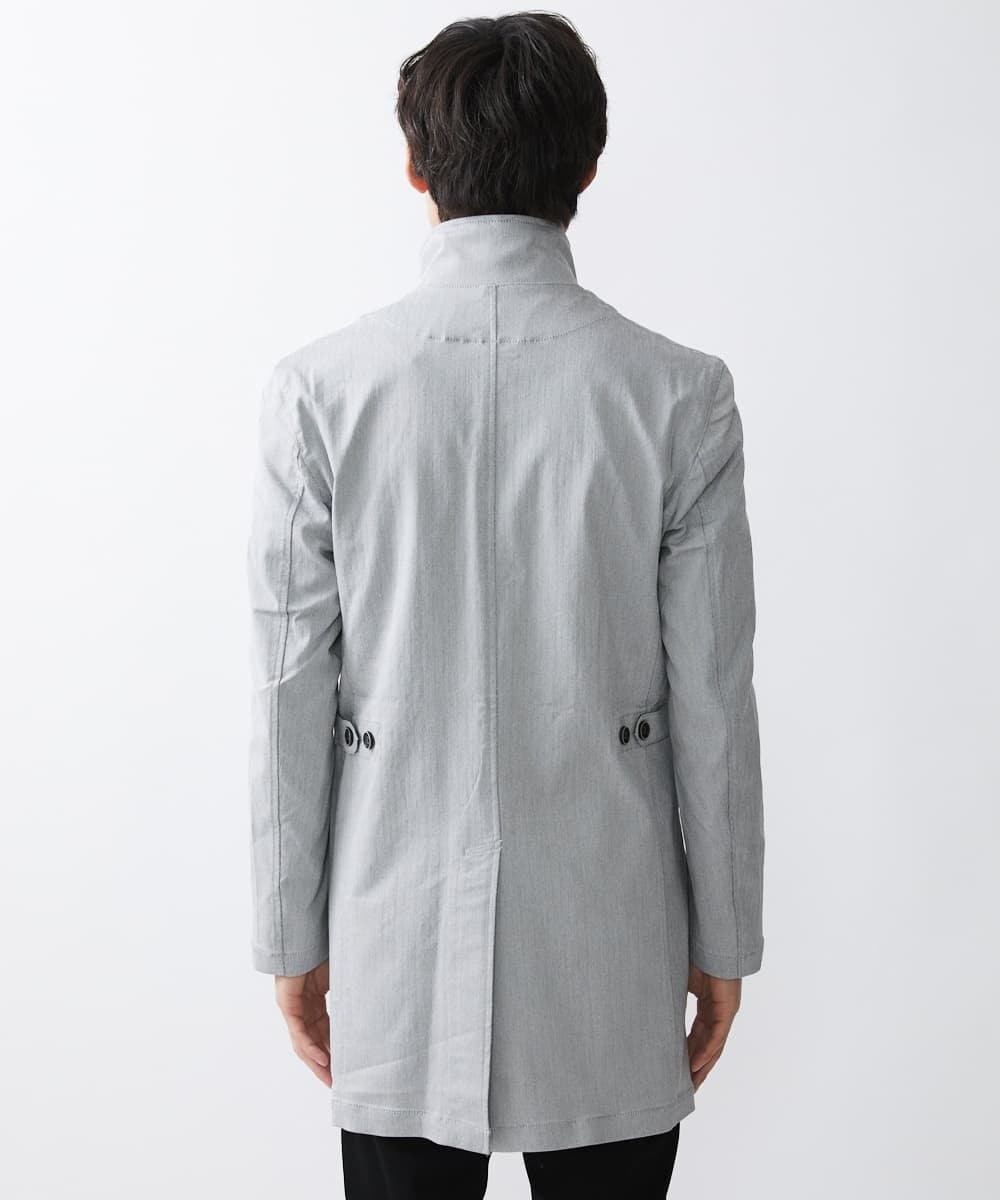 MKUDV51290 MK MICHEL KLEIN HOMME(MKミッシェルクランオム) ストレッチスタンドコート ライトグレー(91)