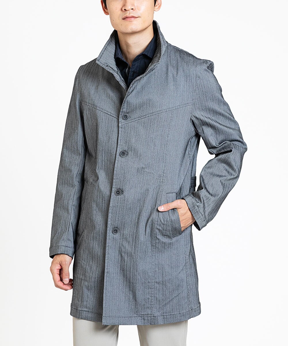 MKUDV51290 MK MICHEL KLEIN HOMME(MKミッシェルクランオム) ストレッチスタンドコート ダークグレー(93)