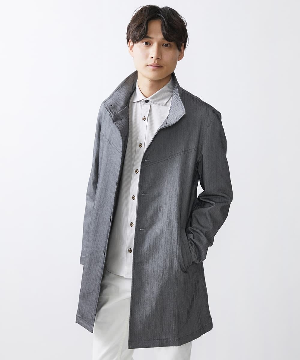 MKUDV51290 MK MICHEL KLEIN HOMME(MKミッシェルクランオム) ストレッチスタンドコート ダークグレー(93)