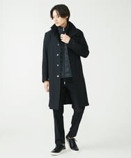 MKUJS55190 MK MICHEL KLEIN HOMME(MKミッシェルクランオム) ロングスタンドコート / RNドビーストレッチ ブラック(94)