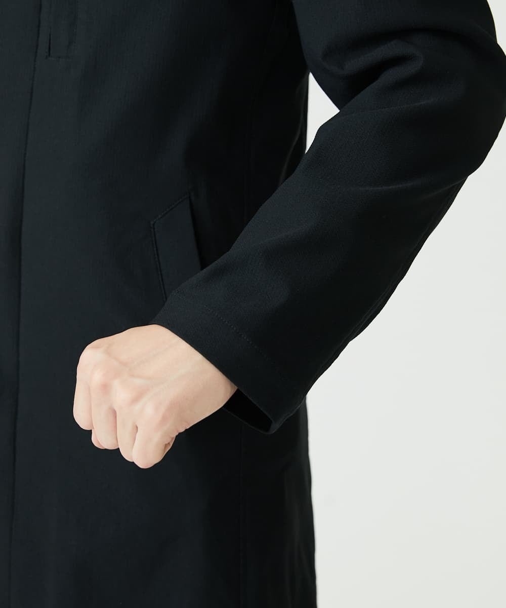 MKUJS55190 MK MICHEL KLEIN HOMME(MKミッシェルクランオム) ロングスタンドコート / RNドビーストレッチ ブラック(94)