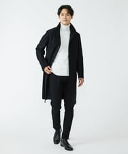 MKUJS55190 MK MICHEL KLEIN HOMME(MKミッシェルクランオム) ロングスタンドコート / RNドビーストレッチ ブラック(94)