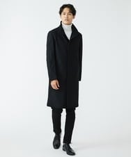 MKUJS55190 MK MICHEL KLEIN HOMME(MKミッシェルクランオム) ロングスタンドコート / RNドビーストレッチ ブラック(94)