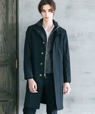 MKUJS55190 MK MICHEL KLEIN HOMME(MKミッシェルクランオム) ロングスタンドコート / RNドビーストレッチ ブラック(94)