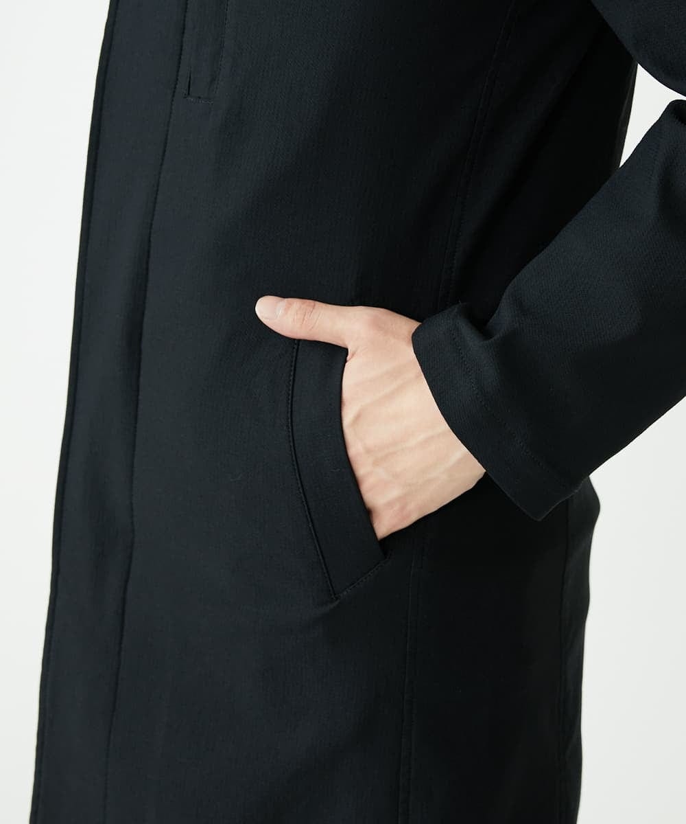 MKUJS55190 MK MICHEL KLEIN HOMME(MKミッシェルクランオム) ロングスタンドコート / RNドビーストレッチ ブラック(94)