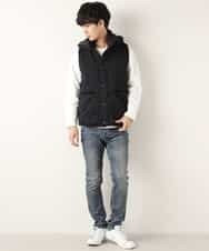 MKVKC31095 MK MICHEL KLEIN HOMME(MKミッシェルクランオム) 中綿ベスト／ニットフリース ブラック