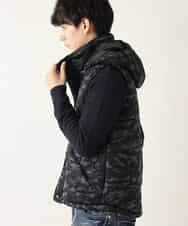 MKVKC31095 MK MICHEL KLEIN HOMME(MKミッシェルクランオム) 中綿ベスト／ニットフリース ゴールド