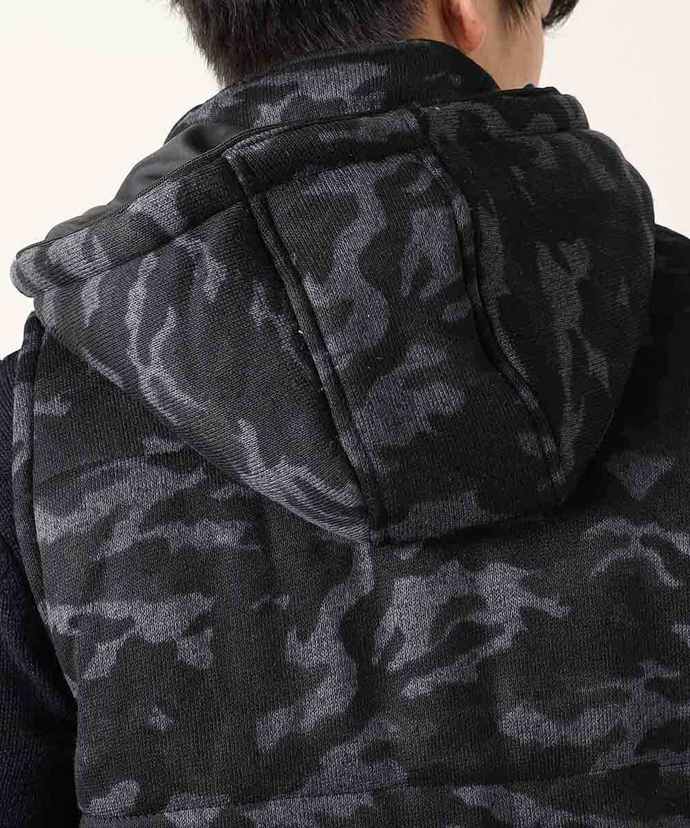 MKVKC31095 MK MICHEL KLEIN HOMME(MKミッシェルクランオム) 中綿ベスト／ニットフリース ゴールド
