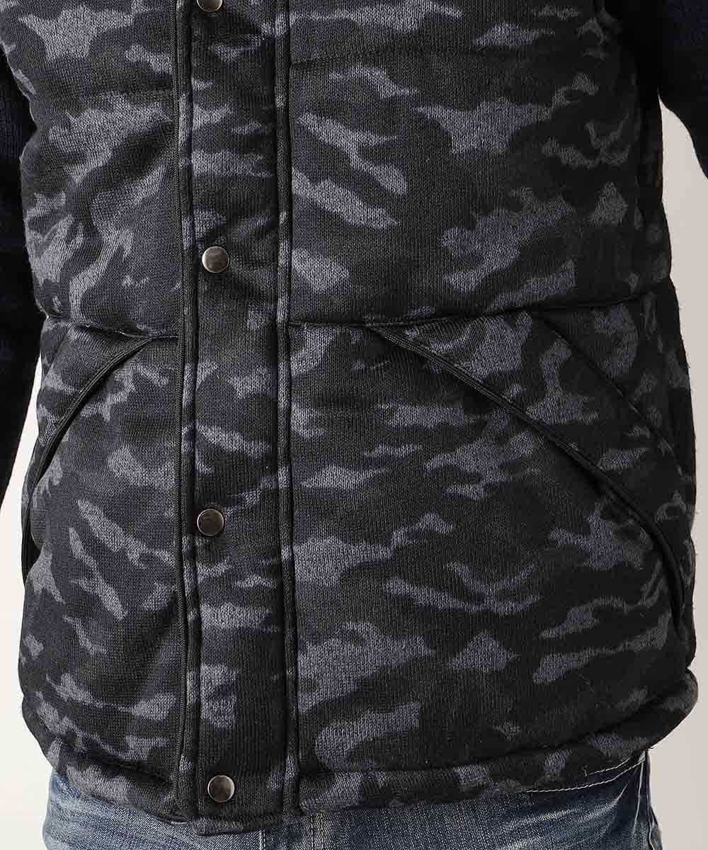 MKVKC31095 MK MICHEL KLEIN HOMME(MKミッシェルクランオム) 中綿ベスト／ニットフリース ゴールド