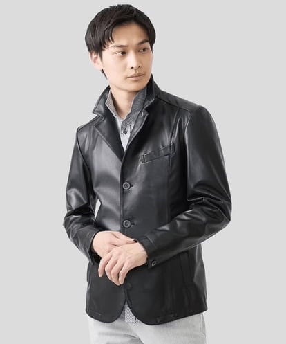 MKWAA02630 MK MICHEL KLEIN HOMME 【再入荷！】ラムレザーコンバーチブルジャケット