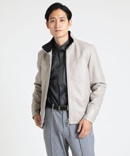 MKWAX01360 MK MICHEL KLEIN HOMME(MKミッシェルクランオム) LEATHER BLOUSON アイボリー(80)