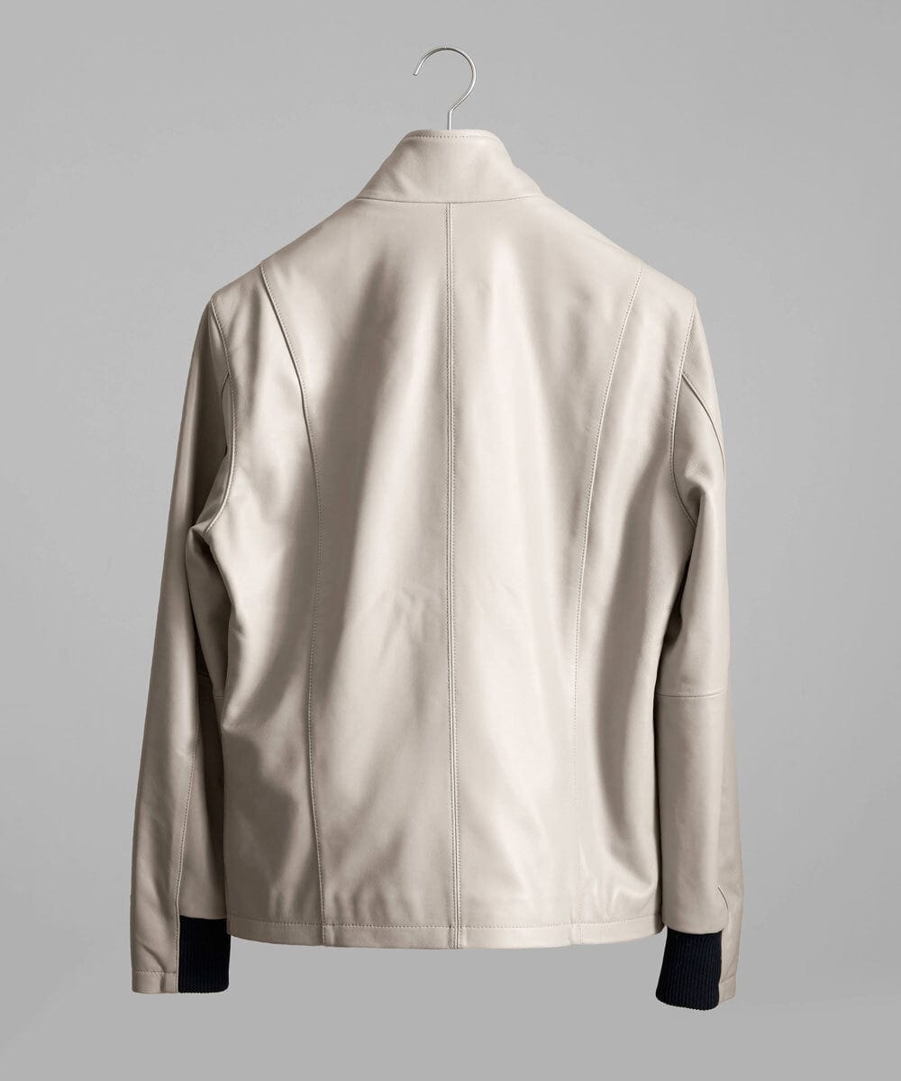 MKWAX01360 MK MICHEL KLEIN HOMME(MKミッシェルクランオム) LEATHER BLOUSON アイボリー(80)