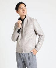 MKWAX01360 MK MICHEL KLEIN HOMME(MKミッシェルクランオム) LEATHER BLOUSON アイボリー(80)