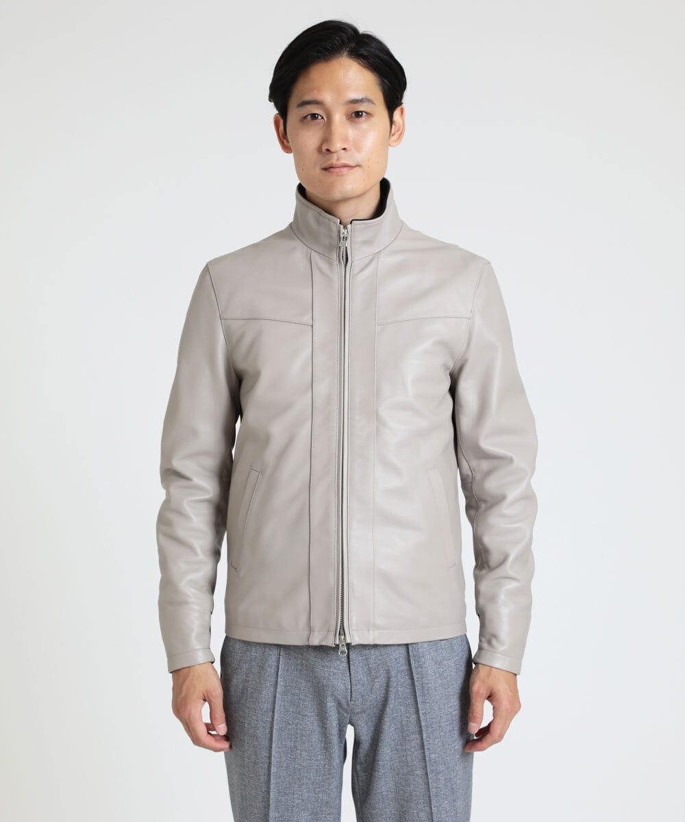 MKWAX01360 MK MICHEL KLEIN HOMME(MKミッシェルクランオム) LEATHER BLOUSON アイボリー(80)