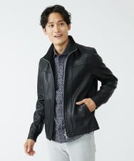 MKWAX01360 MK MICHEL KLEIN HOMME(MKミッシェルクランオム) LEATHER BLOUSON ブラック(94)