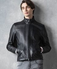 MKWAX01360 MK MICHEL KLEIN HOMME(MKミッシェルクランオム) LEATHER BLOUSON ブラック(94)