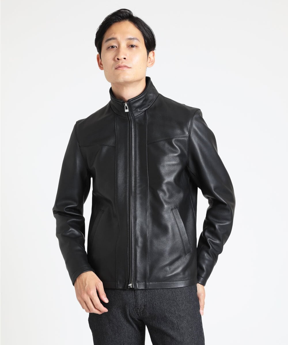 MKWAX01360 MK MICHEL KLEIN HOMME(MKミッシェルクランオム) LEATHER BLOUSON ブラック(94)