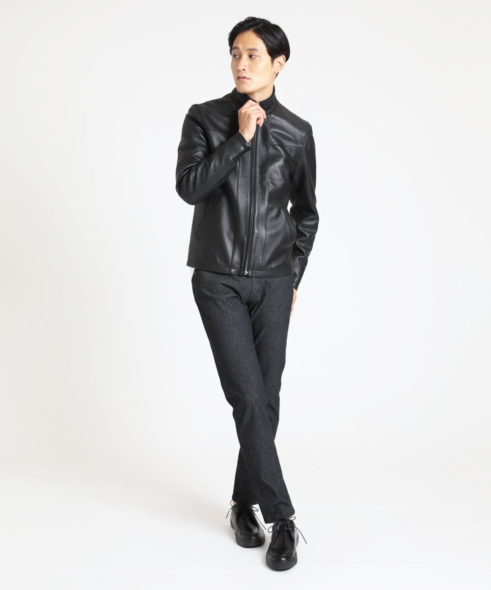 MKWAX01360 MK MICHEL KLEIN HOMME(MKミッシェルクランオム) LEATHER BLOUSON ブラック(94)