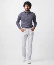 MNBAA13200 MICHEL KLEIN HOMME(ミッシェルクラン オム) 《日本製》ストレッチラッセル長袖シャツ ネイビー