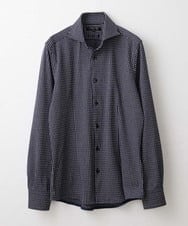 MNBAA13200 MICHEL KLEIN HOMME(ミッシェルクラン オム) 《日本製》ストレッチラッセル長袖シャツ ネイビー