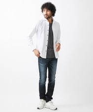 MNBAA13200 MICHEL KLEIN HOMME(ミッシェルクラン オム) 《日本製》ストレッチラッセル長袖シャツ ライトグレー