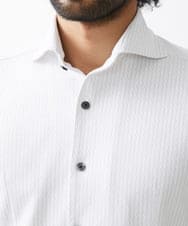 MNBAA13200 MICHEL KLEIN HOMME(ミッシェルクラン オム) 《日本製》ストレッチラッセル長袖シャツ ライトグレー