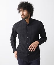 MNBAA26250 MICHEL KLEIN HOMME(ミッシェルクラン オム) チェック柄長袖シャツ ブラック