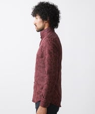 MNBAA51270 MICHEL KLEIN HOMME(ミッシェルクラン オム) 《日本製》総柄ジャガードシャツ パープル