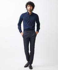 MNBAA54200 MICHEL KLEIN HOMME(ミッシェルクラン オム) 《日本製》イージーケアーボタンダウン長袖シャツ ネイビー