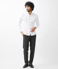MNBAA54200 MICHEL KLEIN HOMME(ミッシェルクラン オム) 《日本製》イージーケアーボタンダウン長袖シャツ ホワイト