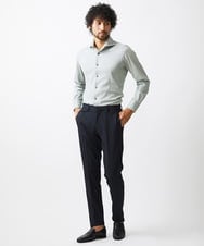 MNBAA57210 MICHEL KLEIN HOMME(ミッシェルクラン オム) 《日本製》ラッセルジャージ長袖シャツ グリーン