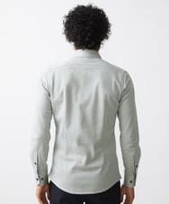 MNBAA57210 MICHEL KLEIN HOMME(ミッシェルクラン オム) 《日本製》ラッセルジャージ長袖シャツ グリーン