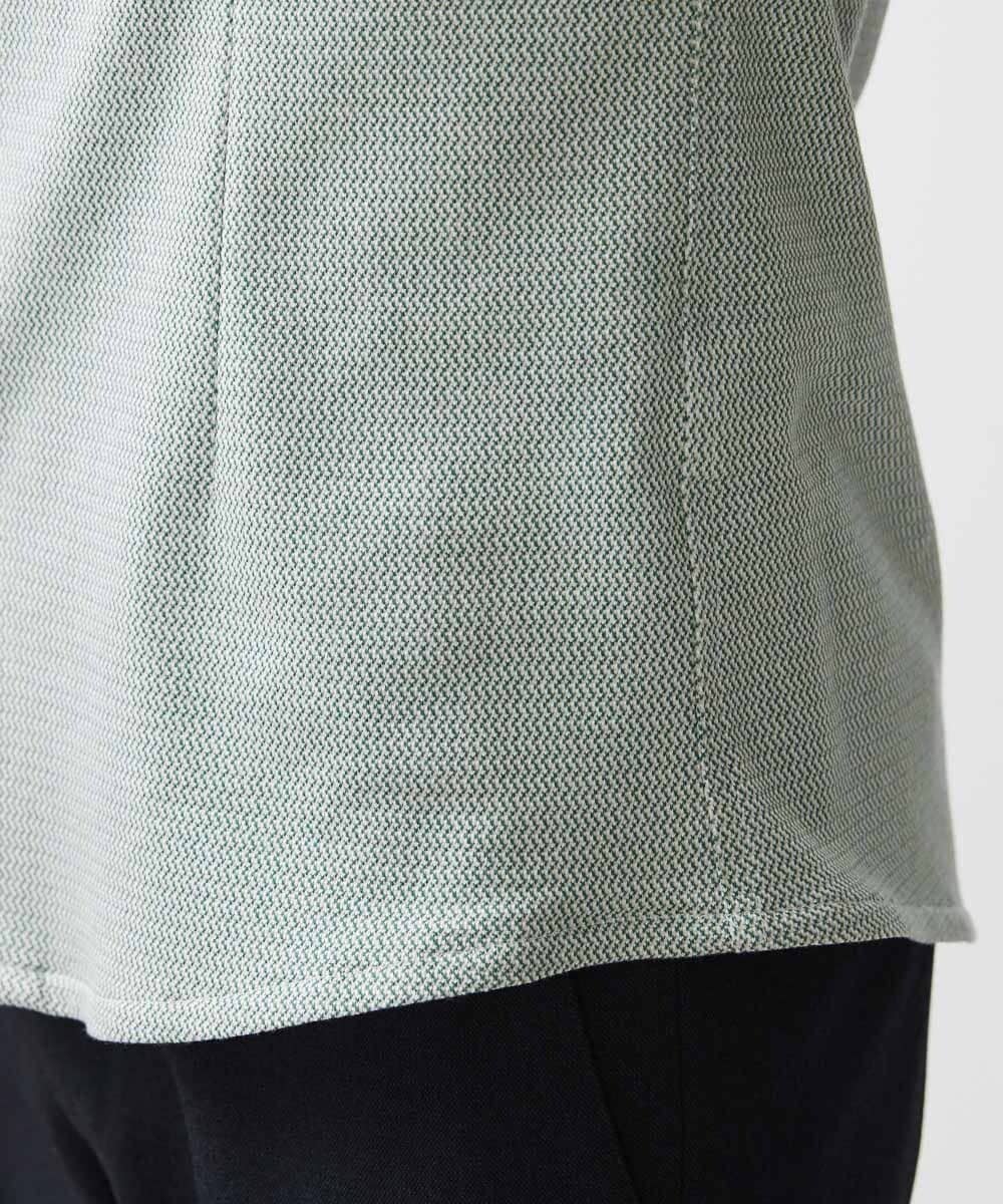 MNBAA57210 MICHEL KLEIN HOMME(ミッシェルクラン オム) 《日本製》ラッセルジャージ長袖シャツ グリーン