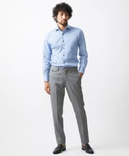 MNBAA57210 MICHEL KLEIN HOMME(ミッシェルクラン オム) 《日本製》ラッセルジャージ長袖シャツ ライトブルー