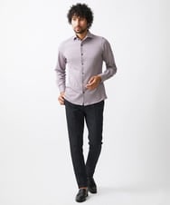 MNBAA57210 MICHEL KLEIN HOMME(ミッシェルクラン オム) 《日本製》ラッセルジャージ長袖シャツ パープル