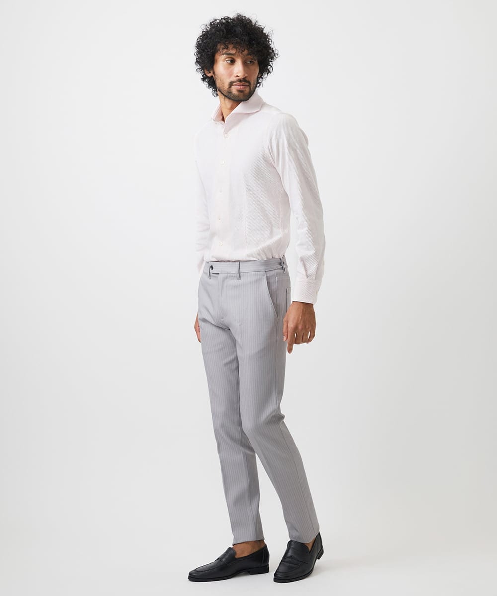 MNBAC52210 MICHEL KLEIN HOMME(ミッシェルクラン オム) 《日本製》ジャージ長袖シャツ ピンク
