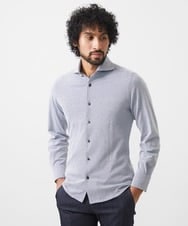 MNBAC52210 MICHEL KLEIN HOMME(ミッシェルクラン オム) 《日本製》ジャージ長袖シャツ ブルー