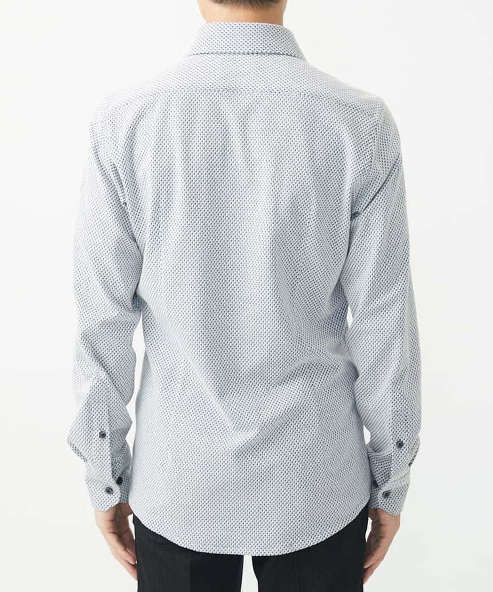 MNBAC52210 MICHEL KLEIN HOMME(ミッシェルクラン オム) 《日本製》ジャージ長袖シャツ ブルー