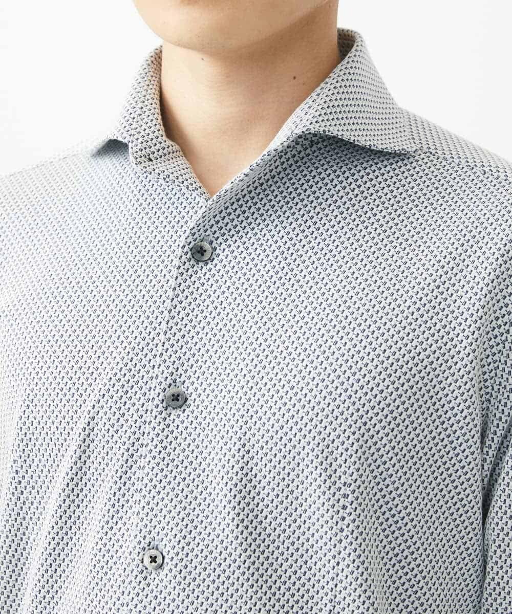 MNBAC52210 MICHEL KLEIN HOMME(ミッシェルクラン オム) 《日本製》ジャージ長袖シャツ ブルー