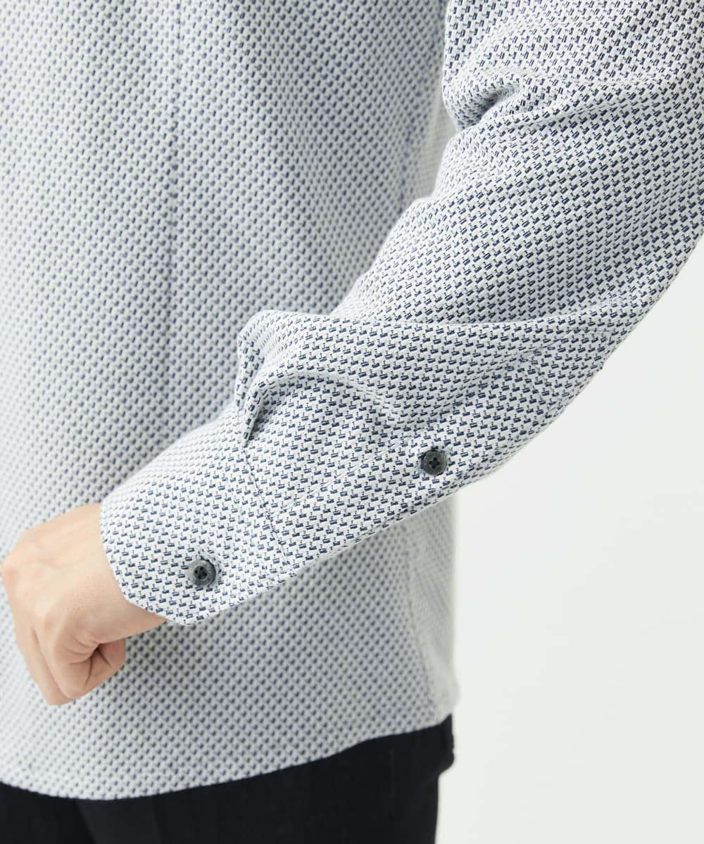MNBAC52210 MICHEL KLEIN HOMME(ミッシェルクラン オム) 《日本製》ジャージ長袖シャツ ブルー
