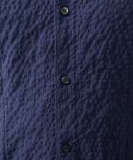 MNBAD26250 MICHEL KLEIN HOMME(ミッシェルクラン オム) シアーサッカー調長袖シャツ ネイビー