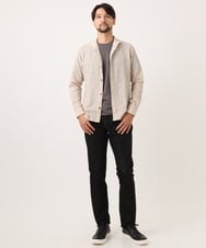 MNBAD26250 MICHEL KLEIN HOMME(ミッシェルクラン オム) シアーサッカー調長袖シャツ ベージュ