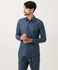MNBAD50270 MICHEL KLEIN HOMME(ミッシェルクラン オム) 【セットアップ】デニム調長袖シャツ ブルー
