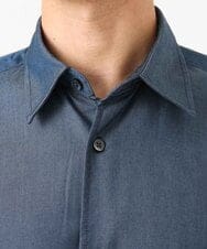 MNBAD50270 MICHEL KLEIN HOMME(ミッシェルクラン オム) 【セットアップ】デニム調長袖シャツ ブルー