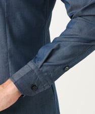 MNBAD50270 MICHEL KLEIN HOMME(ミッシェルクラン オム) 【セットアップ】デニム調長袖シャツ ブルー