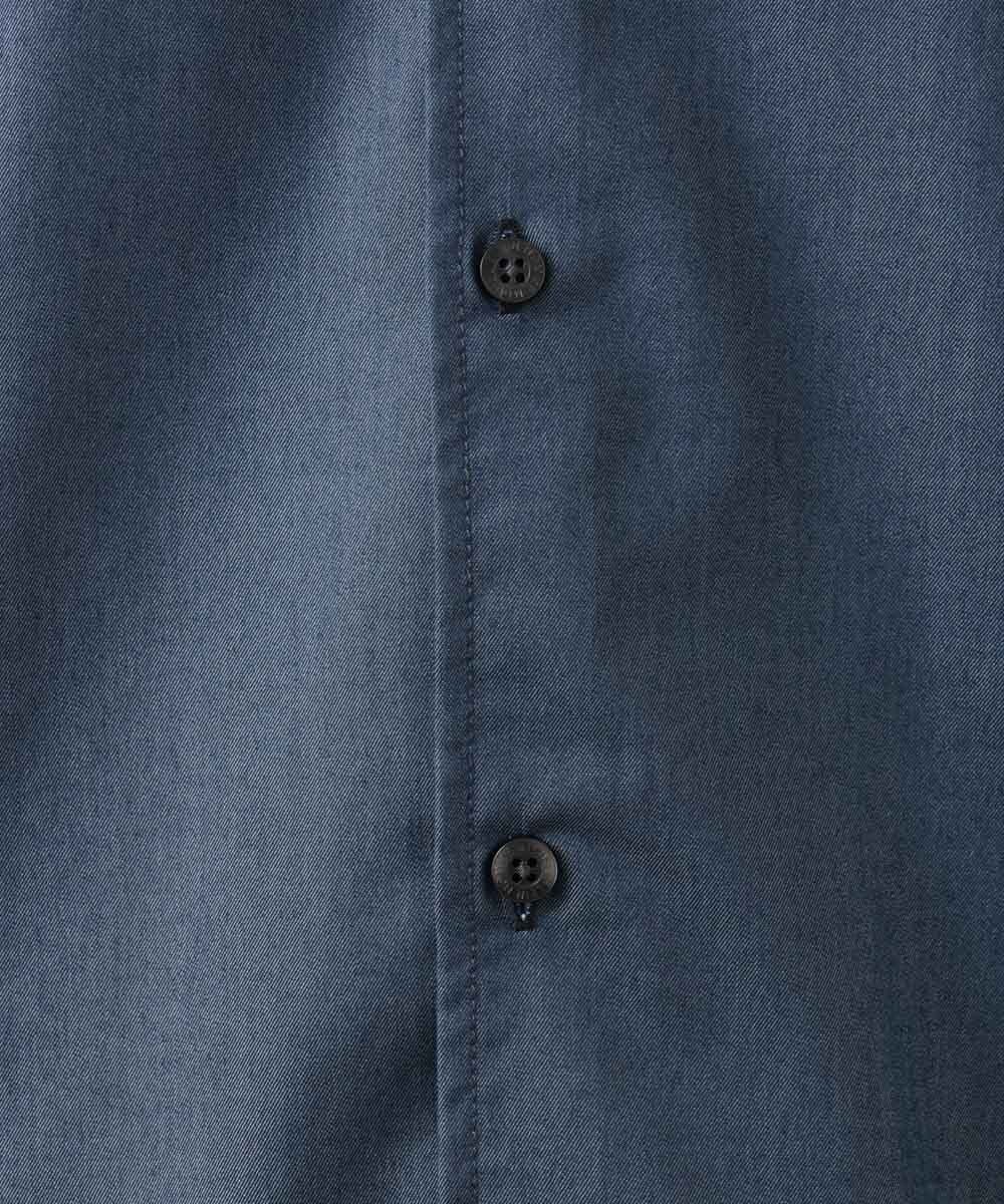 MNBAD50270 MICHEL KLEIN HOMME(ミッシェルクラン オム) 【セットアップ】デニム調長袖シャツ ブルー