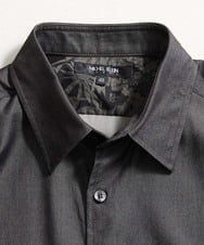 MNBAD50270 MICHEL KLEIN HOMME(ミッシェルクラン オム) テンセルデニム長袖シャツ ブラック