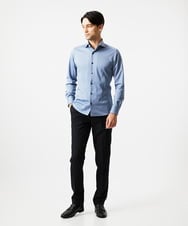 MNBAD70210 MICHEL KLEIN HOMME(ミッシェルクラン オム) 《日本製》ジャガード長袖シャツ ライトブルー